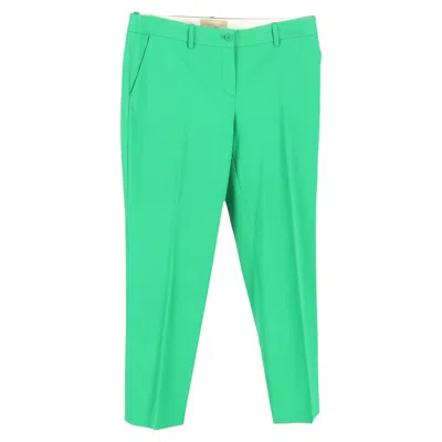Michael Kors Straight-leg Trousers In Green Cotton