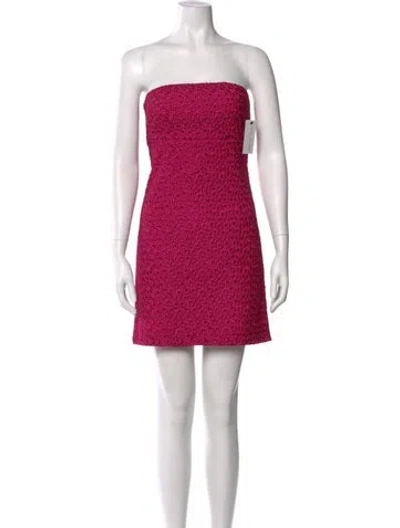 Pre-owned Michael Kors Strapless Mini Dress In Pink
