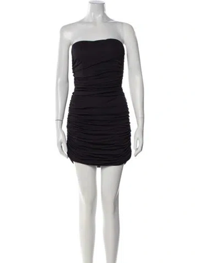 Pre-owned Michael Kors Strapless Mini Dress In Purple