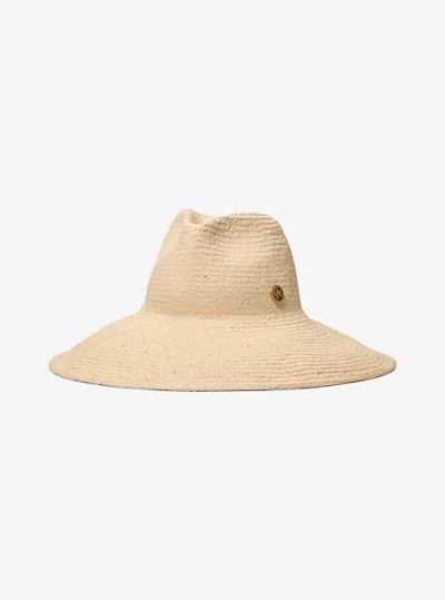 Michael Kors Straw Blend Hat In Gold
