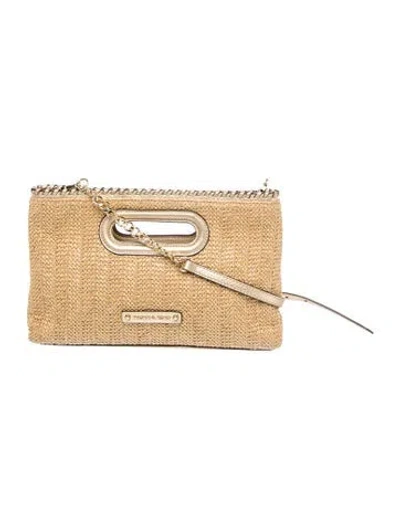 Pre-owned Michael Kors Straw Shoulder Bag In Brown