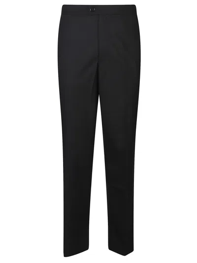 Michael Kors Straight Leg Trousers Belt Loops Back Pockets In Black