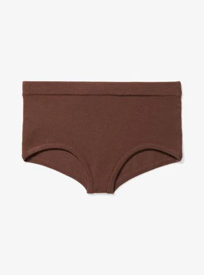 Michael Kors Stretch Cashmere Blend Briefs In Brown