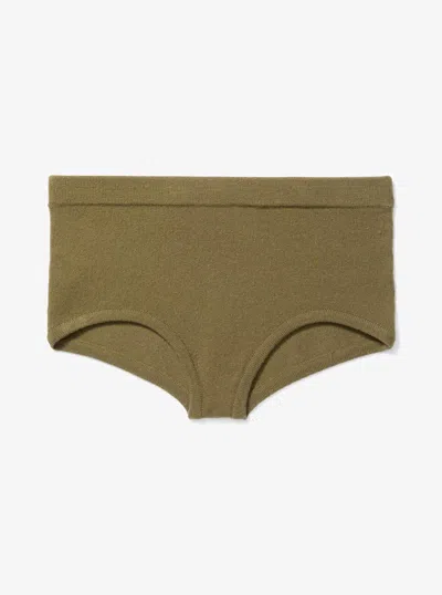 Michael Kors Stretch Cashmere Blend Briefs In Green