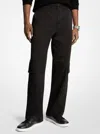 Michael Kors Stretch Cotton Cargo Pants In Black