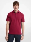 Michael Kors Stretch Cotton Polo Shirt In Brown