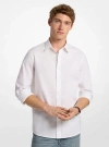 Michael Kors Slim Fit Linen Shirt In White