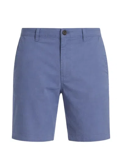 Michael Kors Stretch Cotton Shorts In Blue