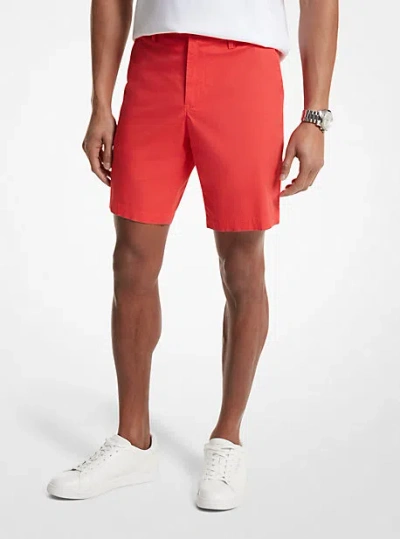 Michael Kors Stretch Cotton Shorts In Pink