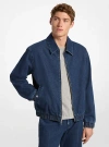 Michael Kors Stretch Denim Shirt Jacket In Blue