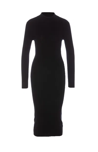 Michael Kors Stretch Dress Mixed Wool In Black