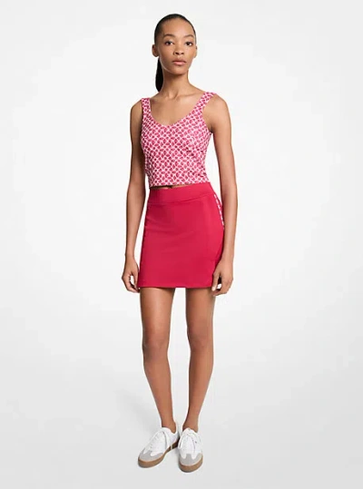 Michael Kors Stretch Knit Logo Tape Mini Skort
