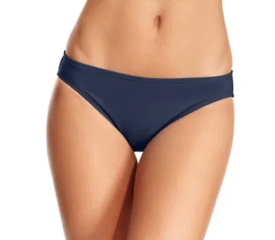 Michael Kors Stretch Nylon Bikini Bottom In New Navy In Blue