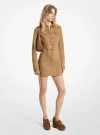 MICHAEL KORS STRETCH ORGANIC COTTON LACE-UP DRESS
