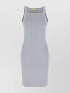 Michael Kors Grey Stretch Viscose Blend Dress In Blue