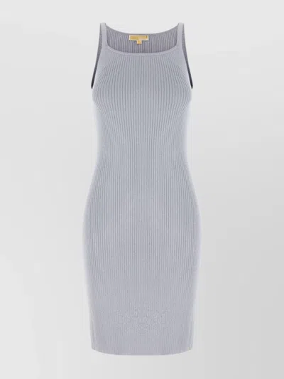 Michael Kors Grey Stretch Viscose Blend Dress In Blue