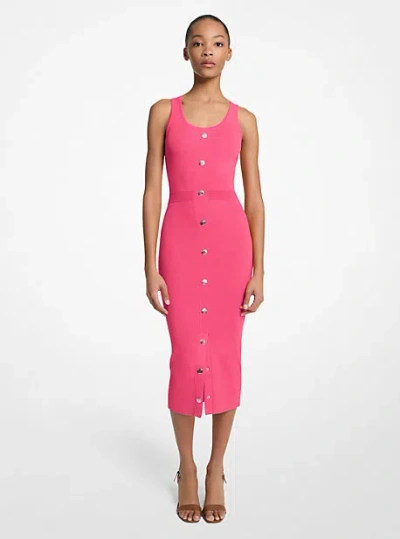 Michael Kors Stretch Viscose Blend Midi Tank Dress