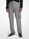 Michael Kors Wool Zip Pocket Cargo Pants In Gray