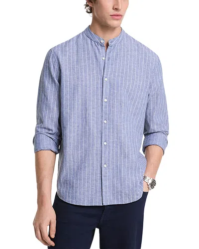 MICHAEL KORS STRIPE BAND COLLAR BUTTON DOWN SHIRT