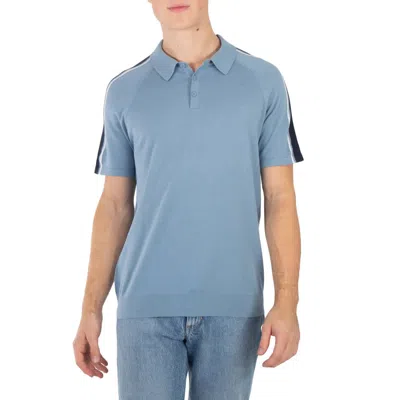 Michael Kors Stripe Polo Shirt, Size Large In Blue
