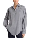 Michael Kors Collection Wedge Oversize Pinstripe Button-up Shirt In White