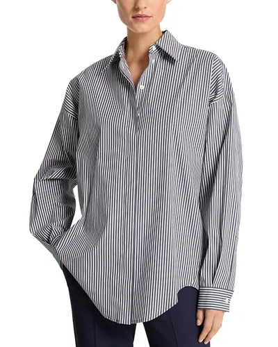MICHAEL KORS STRIPED COTTON POPLIN BUTTON UP SHIRT