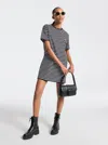 Michael Kors Striped Cotton T-shirt Dress In Blue