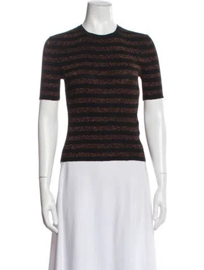 Pre-owned Michael Kors Striped Crew Neck Sweater In Neutral