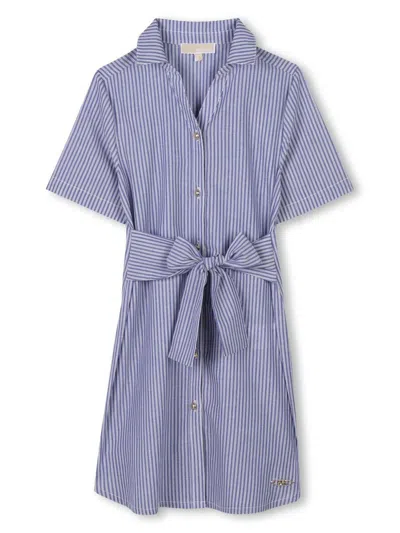 Michael Kors Kids' Striped Dress In Blue