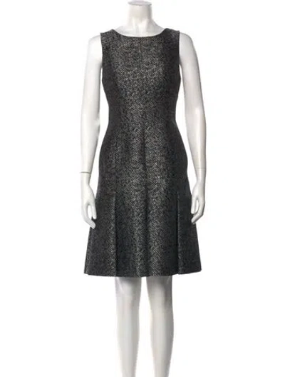 Pre-owned Michael Kors Striped Knee-length Dress In Black