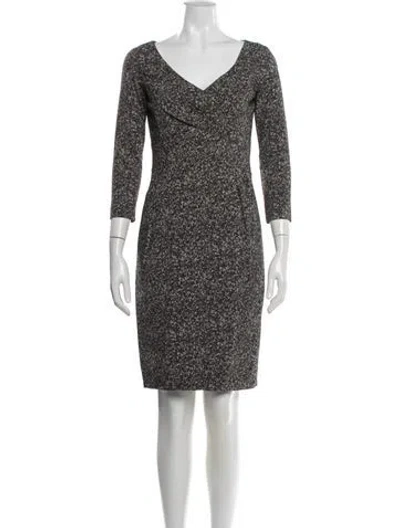 Pre-owned Michael Kors Striped Knee-length Dress In Black