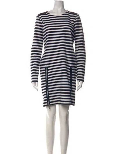 Pre-owned Michael Kors Striped Knee-length Dress In Multi