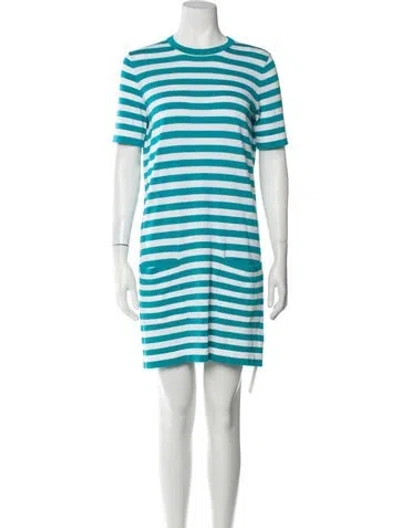 Pre-owned Michael Kors Striped Mini Dress In Multi