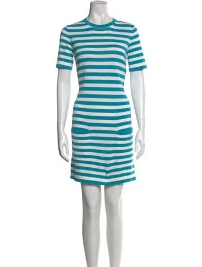 Pre-owned Michael Kors Striped Mini Dress In Multi