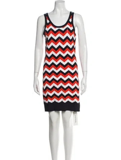 Pre-owned Michael Kors Striped Mini Dress In Multi