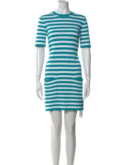 Pre-owned Michael Kors Striped Mini Dress In Multi