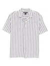 Michael Kors Linen And Cotton Blend Striped Shirt