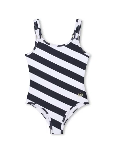 Michael Kors Kids' Striped Swimsuit In 蓝色