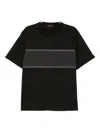 Michael Kors Striped T-shirt In Black