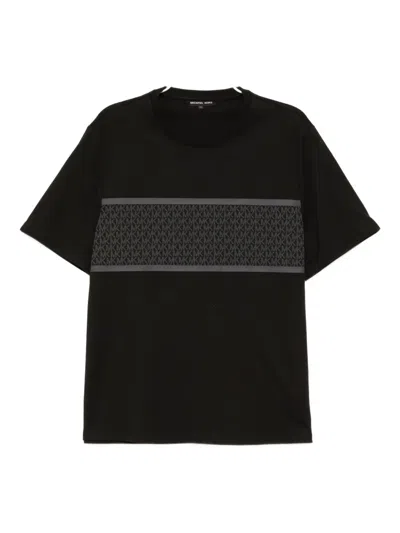 Michael Kors Striped T-shirt In Black