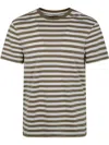 Michael Kors Crew Neck Striped T-shirt In Multi