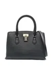 Michael Kors Structured Black Cow Leather Small Satchel In Black