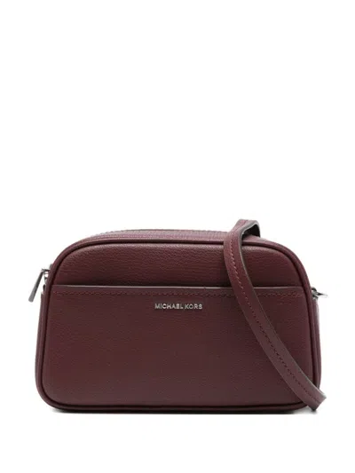 Michael Kors Structured Calfskin Shoulder Bag With Zip Closure In Black