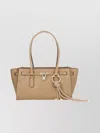 Michael Kors Structured Cross-body Bag Decorative Lock In Neutral