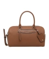 Michael Kors Structured Zip Shoulder Bag In Brown