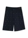 Michael Kors Stud-embellished Bermuda Shorts In Blue