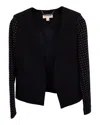 Michael Kors Black Studded Blazer In Black
