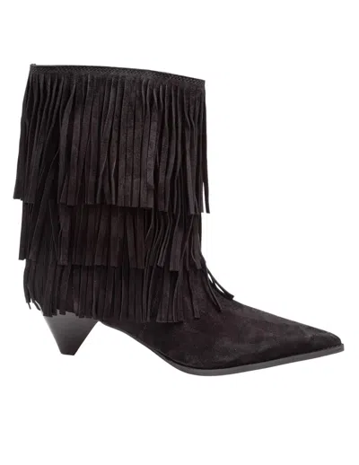 MICHAEL KORS MICHAEL KORS SUEDE ANKLE BOOT WITH FRINGE