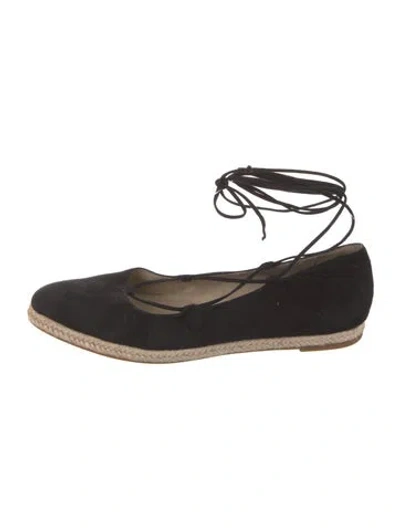 Pre-owned Michael Kors Suede Ballet Flats In Black