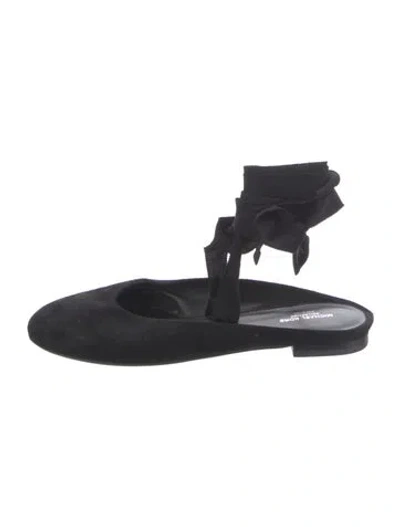 Pre-owned Michael Kors Suede Ballet Flats In Black